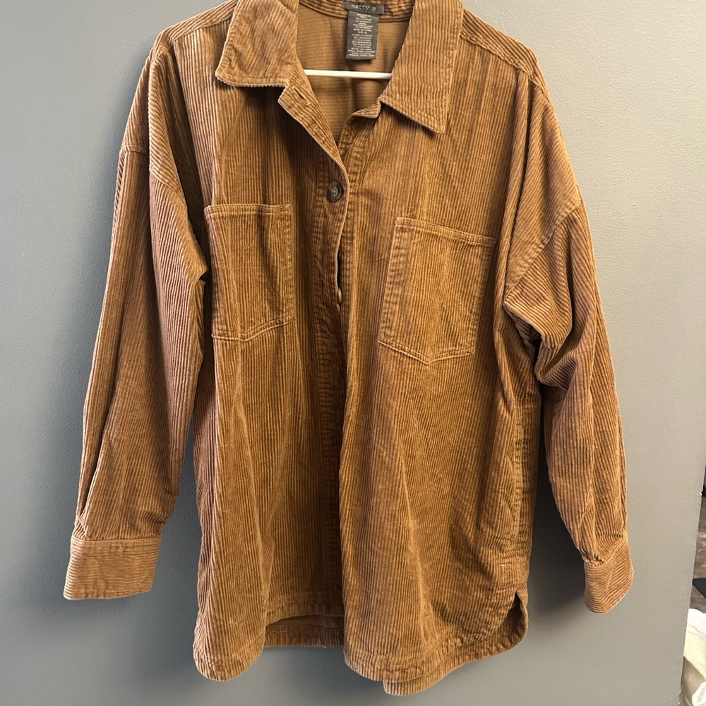Matty M Tan Corduroy Shirt Jacket